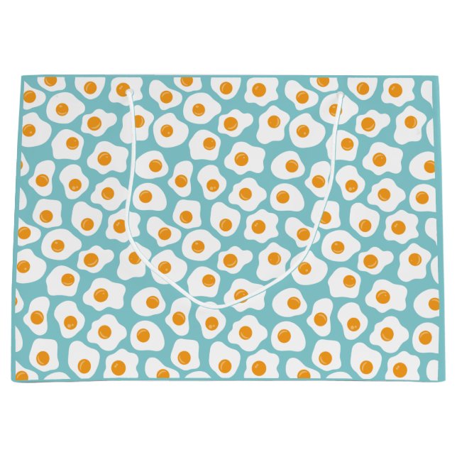 Cute Whimsical Egg Yolk Mönster i Teal Blue (Framsidan)