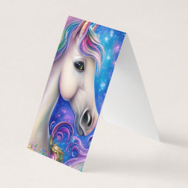 Cute Whimsical Fairytale Unicorn Horse Visitkort