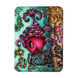 Cute Whimsical Fish Sjöliv Original Art Magnet