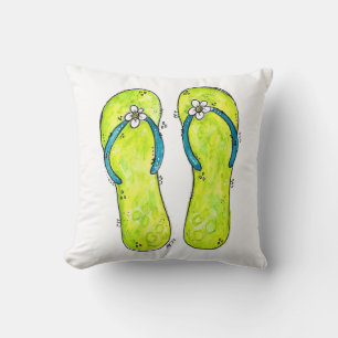 Cute Whimsical Flinflip flops Kudde