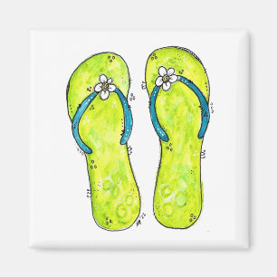 Cute Whimsical Flinflip flops Magnet