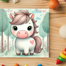 Cute Whimsical Forest Friend Pony