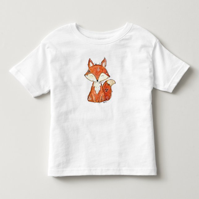 Cute Whimsical Fox T Shirt (Framsida)