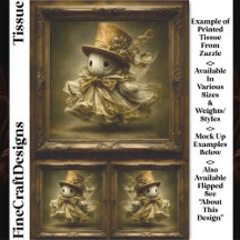 Cute Whimsical Ghost Vintage Ram DU3L Decoupage