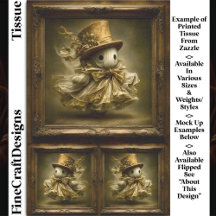 Cute Whimsical Ghost Vintage Ram DU3R Decoupage