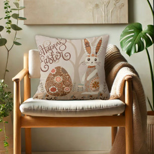 Cute Whimsical Glad påsk Bunny Inspirife Kudde