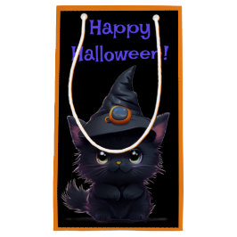 Cute whimsical Halloween Black cat