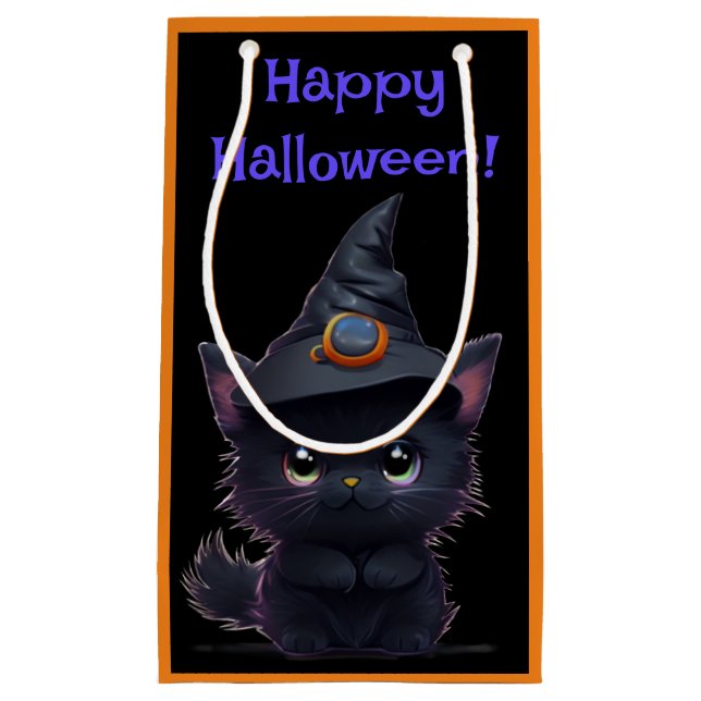 Cute whimsical Halloween Black cat (Framsidan)