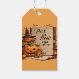 Cute Whimsical Halloween Spooky Season Custom Presentetikett