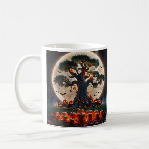 Cute Whimsical Halloween Witch, Personlig Namn Kaffemugg