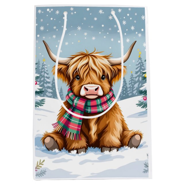 Cute Whimsical Highland Cow-jul (Framsidan)