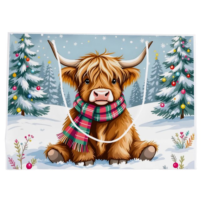 Cute Whimsical Highland Cow-jul (Baksidan)