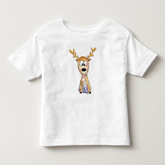 Cute Whimsical Hjort T Shirt (Framsida)