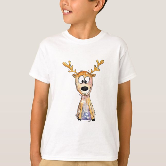 Cute Whimsical Hjort T Shirt (Framsida)