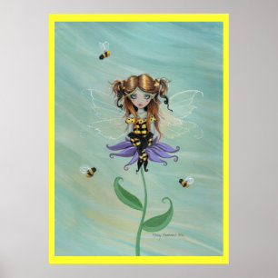 Cute Whimsical Humla Fairy Fantasy Poster