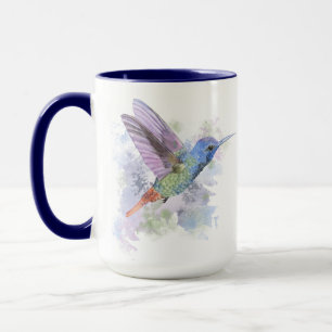 Cute Whimsical Hummingbird Watercolor Art Mugg