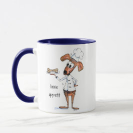 Cute Whimsical Hund Chef Mugg