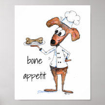 Cute Whimsical Hund Chef