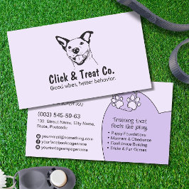 Cute Whimsical Hund Trainer Visitkort
