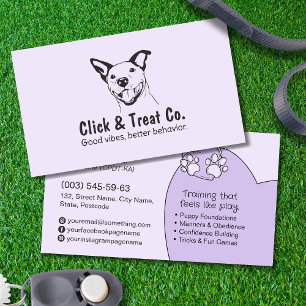 Cute Whimsical Hund Trainer Visitkort
