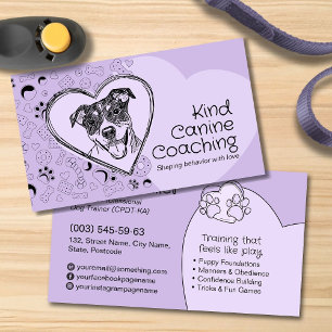 Cute Whimsical Hund Trainer Visitkort