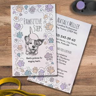 Cute Whimsical Hund Trainer Visitkort