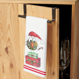 Cute Whimsical jul Bird Kitchen Towels Kökshandduk