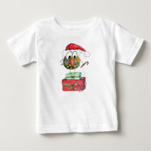 Cute Whimsical jul Bird T Shirt