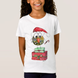 Cute Whimsical jul Bird T Shirt