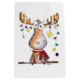 Cute Whimsical jul Moose