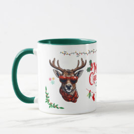 Cute Whimsical jul Moose - Coola Moose Mugg
