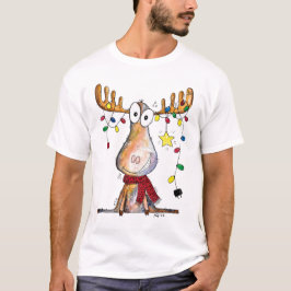 Cute Whimsical jul Moose T Shirt