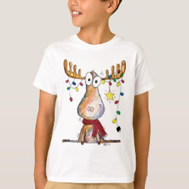 Cute Whimsical jul Moose T Shirt