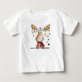 Cute Whimsical jul Moose T Shirt