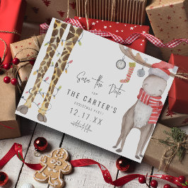 Cute Whimsical jul Party Spara datum Meddelande Vykort