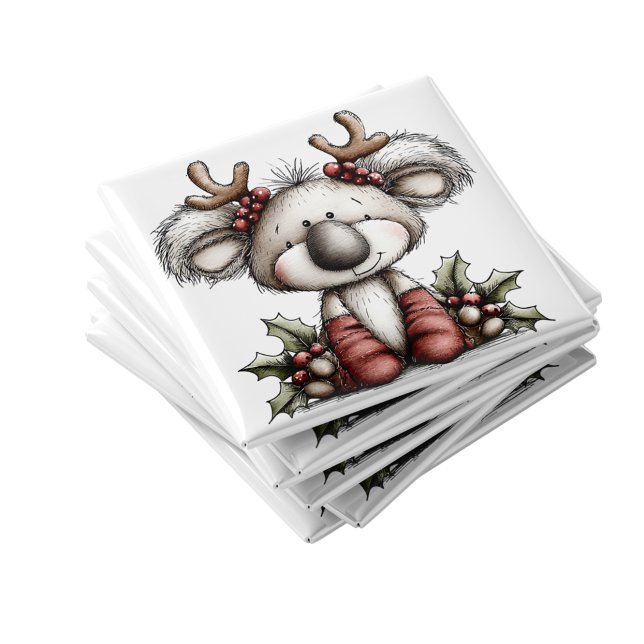 Cute Whimsical Koala Christmas Magnet (Cute Whimsical Koala Christmas Magnet by PiggyPrint Stickers. )