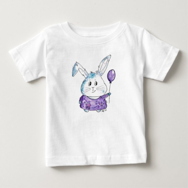 Cute Whimsical Little Bunny T Shirt (Framsida)