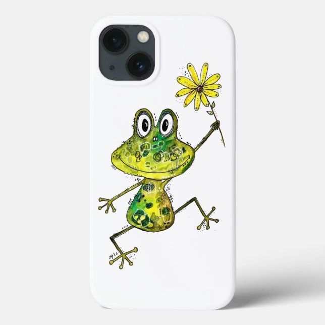 Cute Whimsical Lycklig Frog (Baksida)