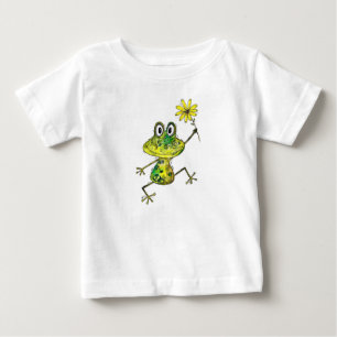 Cute Whimsical Lycklig Frog T Shirt