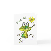 Cute Whimsical Lycklig Frog