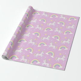 Cute Whimsical Magic Unicorn Rainbow Presentpapper