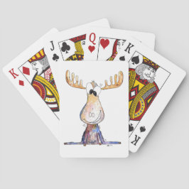 Cute Whimsical Moose Casinokort