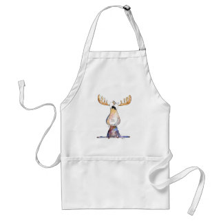Cute Whimsical Moose Förkläde