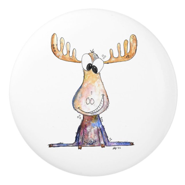 Cute Whimsical Moose Knopp (Framsidan)