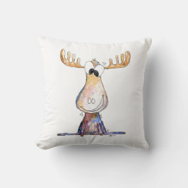 Cute Whimsical Moose Kudde