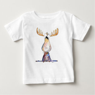 Cute Whimsical Moose T Shirt