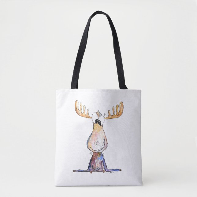Cute Whimsical Moose Tygkasse (Framsida)