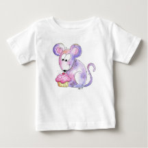 Cute Whimsical Mouse med cupkaka