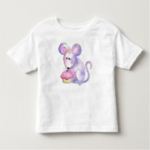 Cute Whimsical Mouse med cupkaka
