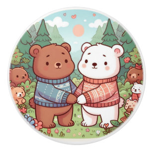 Cute Whimsical Nalle Friends Baby Room Knopp